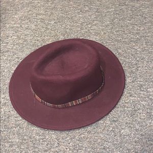 Burgundy hat
